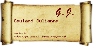 Gauland Julianna névjegykártya